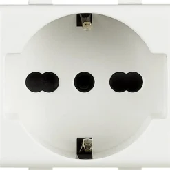 Presa standard tedesco e bipasso BTicino Matix 10/16 A 250 V ac 2 moduli bianco