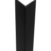 Profilo angolare a L 2,6 m 10x10 mm in pvc nero opaco
