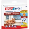Profilo "D" bianco 6 m x 9 mm