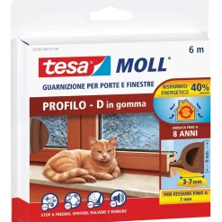 Profilo "D" marrone 6 m x 9 mm