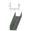 Profilo guida a U in acciaio zincato 55/40 sp 6/10 L 3 m grigio