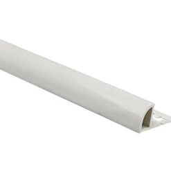 Profilo terminale a quarto di tondo in PVC bianco lucido 8 mm x 2,5 m