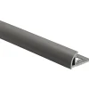 Profilo terminale a quarto di tondo in PVC opaco grigio scuro 8 mm x 2,5 m