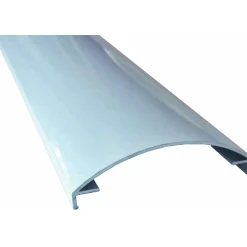 Profilo terminale CoverGlass alluminio bianco curvo 1 m