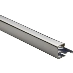 Profilo terminale quadrato in acciaio inossidabile lucidato 10 mm x 2,5 m