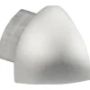 Profilo terminale quarto di tondo angolo esterno alluminio argento lucido 10mm