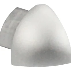 Profilo terminale quarto di tondo angolo esterno alluminio argento lucido 10mm