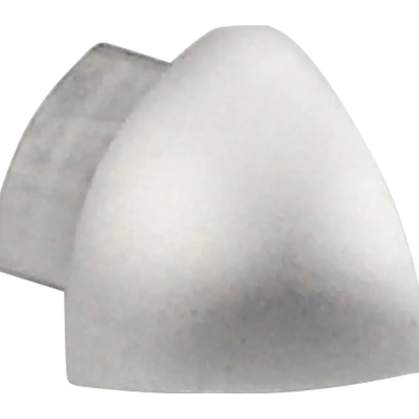 Profilo terminale quarto di tondo angolo esterno alluminio argento lucido 10mm