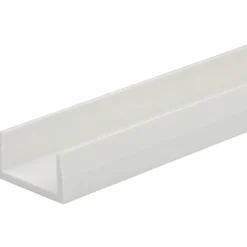 Profilo U 2,6 m 21x20 mm in pvc bianco opaco