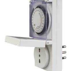 Programmatore a ciclo giornaliero Smart Home per uso esterno grigio