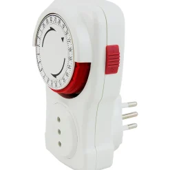Programmatore a ciclo giornaliero Smart Home spina e presa 10 A bianco