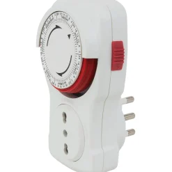 Programmatore a ciclo settimanale Smart Home spina 16 A e presa bivalente bianco
