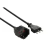 Prolunga elettrica con spina 16 A 90° e presa tedesca 10/16 A 10 m