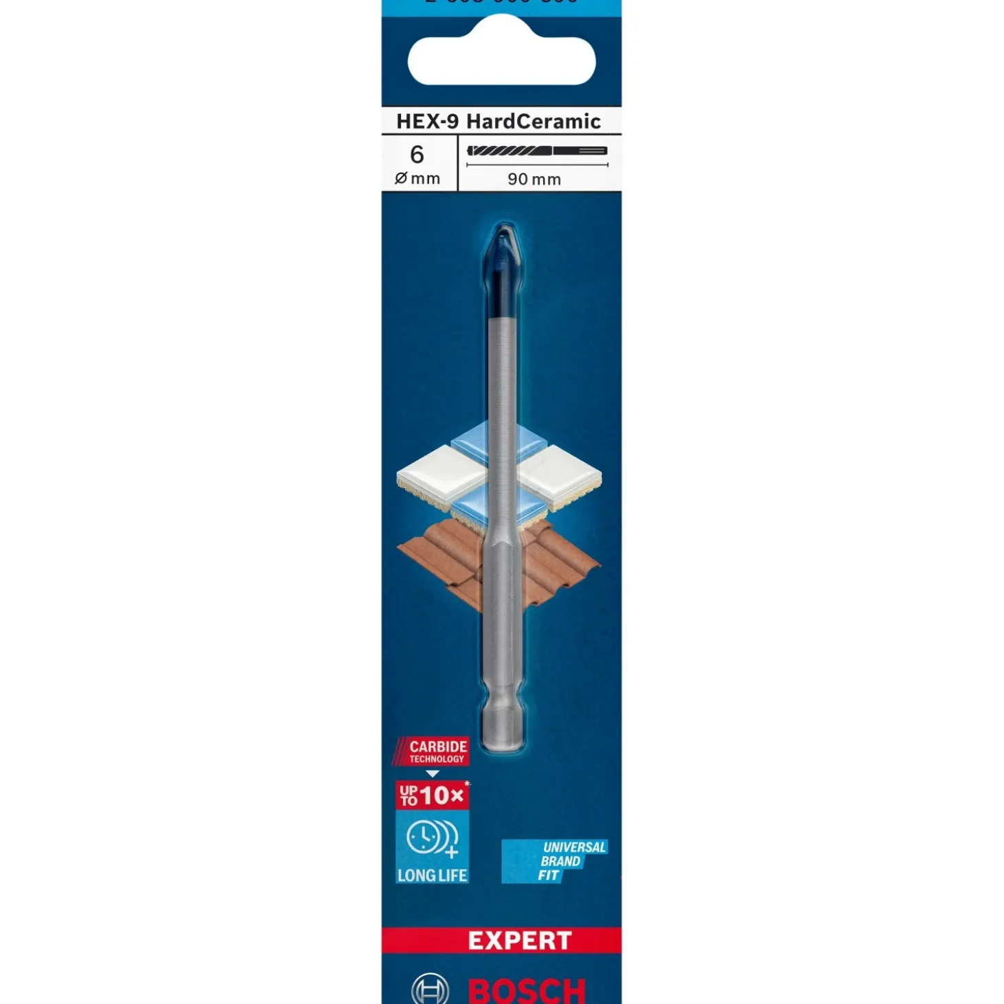 Punta Bosch Expert HardCeramic HEX-9 Ø 6 x 90 mm
