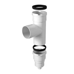 Raccordo Tee caldaia con scarico condensa maschio/femmina Ø 80 mm