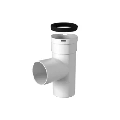 Raccordo Tee caldaia maschio/femmina Ø 80 mm