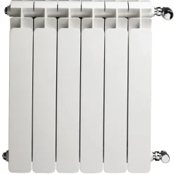 Radiatore alluminio Fly bianco 8 elementi 80 cm di interasse