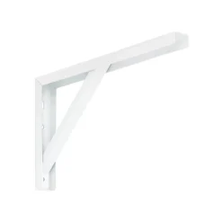 Reggimensola in acciaio con profilo a "U" bianca 400 x 180 x 30 mm