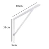 Reggimensola in acciaio 500x330x30x4 mm bianco opaco
