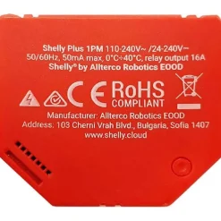 Relè Smart Home Wifi e bluetooth Shelly 1PM PLUS duo pack controllo consumi