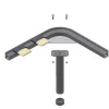 Rete letto matrimoniale Reti Gritti 13 doghe 160x190 cm nero