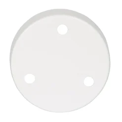Rosone tondo in metallo 100 mm 3 fori bianco