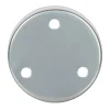 Rosone tondo in metallo 100 mm 3 fori cromo