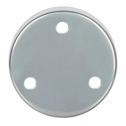 Rosone tondo in metallo 100 mm 3 fori cromo