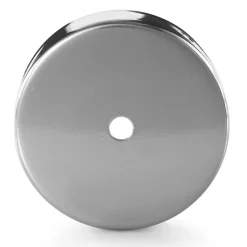 Rosone tondo in metallo 100 mm foro singolo cromo