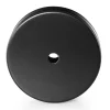 Rosone tondo in metallo 100 mm foro singolo nero