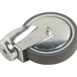 Rotella sterzante con foro posteriore e cuscinetto radente Ø 100 mm 55 kg