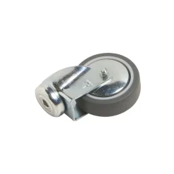 Rotella sterzante con foro posteriore e cuscinetto radente Ø 75 mm P 50 kg