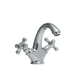 Rubinetto a due manopole per lavabo monoforo