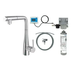 Rubinetto cucina Idrostile bocca estraibile filtro grigio