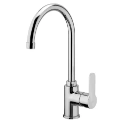 Rubinetto cucina monoc. lavello canna alta linea blu cromo
