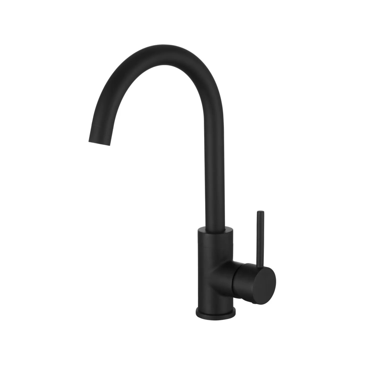 Rubinetto cucina monocomando canna girevole nero opaco
