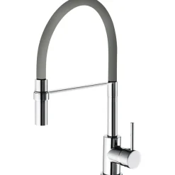 Rubinetto cucina monocomando Winter canna alta grigio
