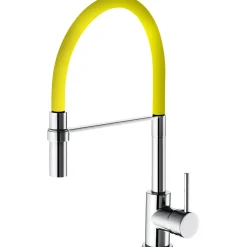 Rubinetto cucina monocomando Winter canna alta giallo