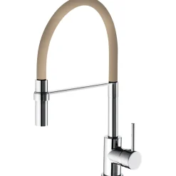 Rubinetto cucina monocomando Winter canna alta tortora