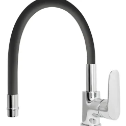 Rubinetto cucina monocomando Torpedo canna alta nero