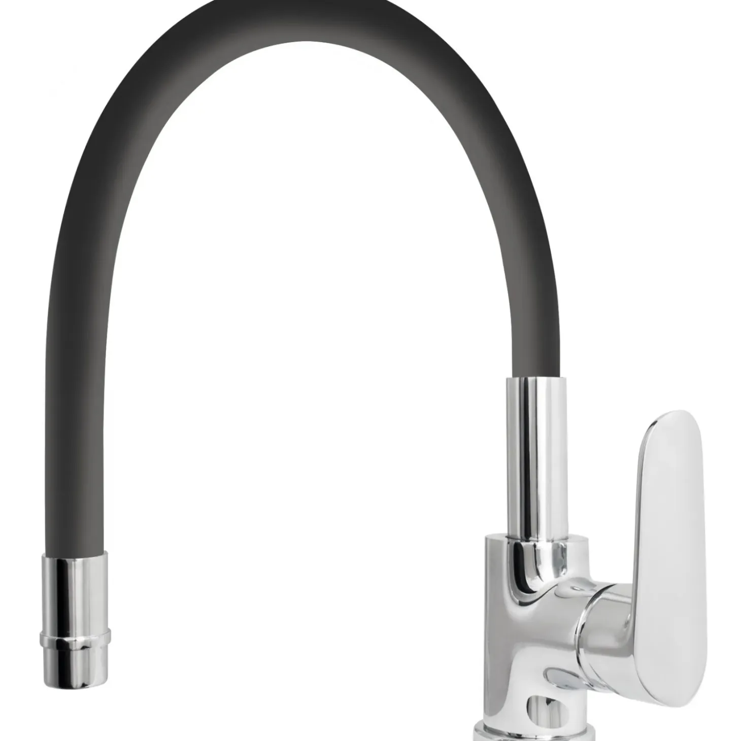 Rubinetto cucina monocomando Torpedo canna alta nero