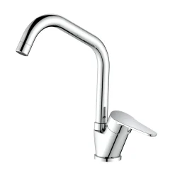 Rubinetto cucina monocomando canna alta Allen cromo lucido