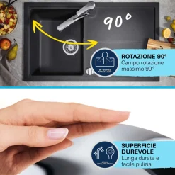 Rubinetto cucina monocomando Grohe Start Chrome cromo
