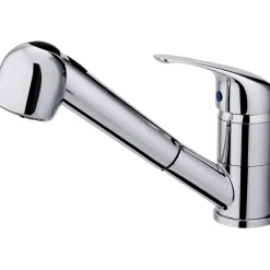 Rubinetto cucina monocomando canna bassa con doccetta Kiara cromo