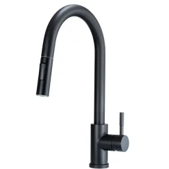 Rubinetto da cucina bocca estraibile 2 getti Idrostile Lima nero