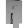 Rubinetto quadrato Hawai a 2 uscite in ottone cromato