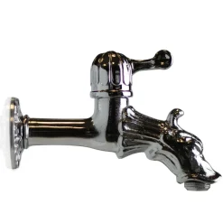 Rubinetto da esterno ornamentale in ottone cromato R2/C 13 mm (1/2")