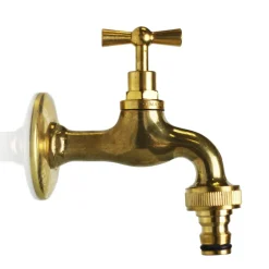 Rubinetto da esterno ornamentale in ottone lucido R1 13 mm (1/2")