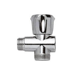 Rubinetto sottolavabo a tre vie 1/2" M x 1/2" F x 3/4" M