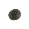 Ruota in gomma intera con cerchione in plastica 125x37x15 mm